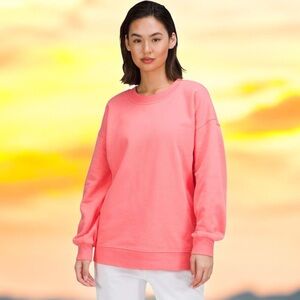 Lululemon Perfectly Oversized Crew in Raspberry Cream Sz 6